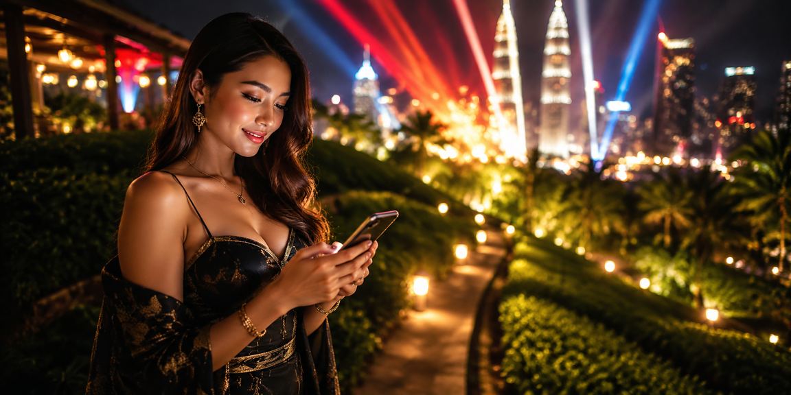 Pemain menggunakan platform kasino mudah alih zplay88 di Kuala Lumpur